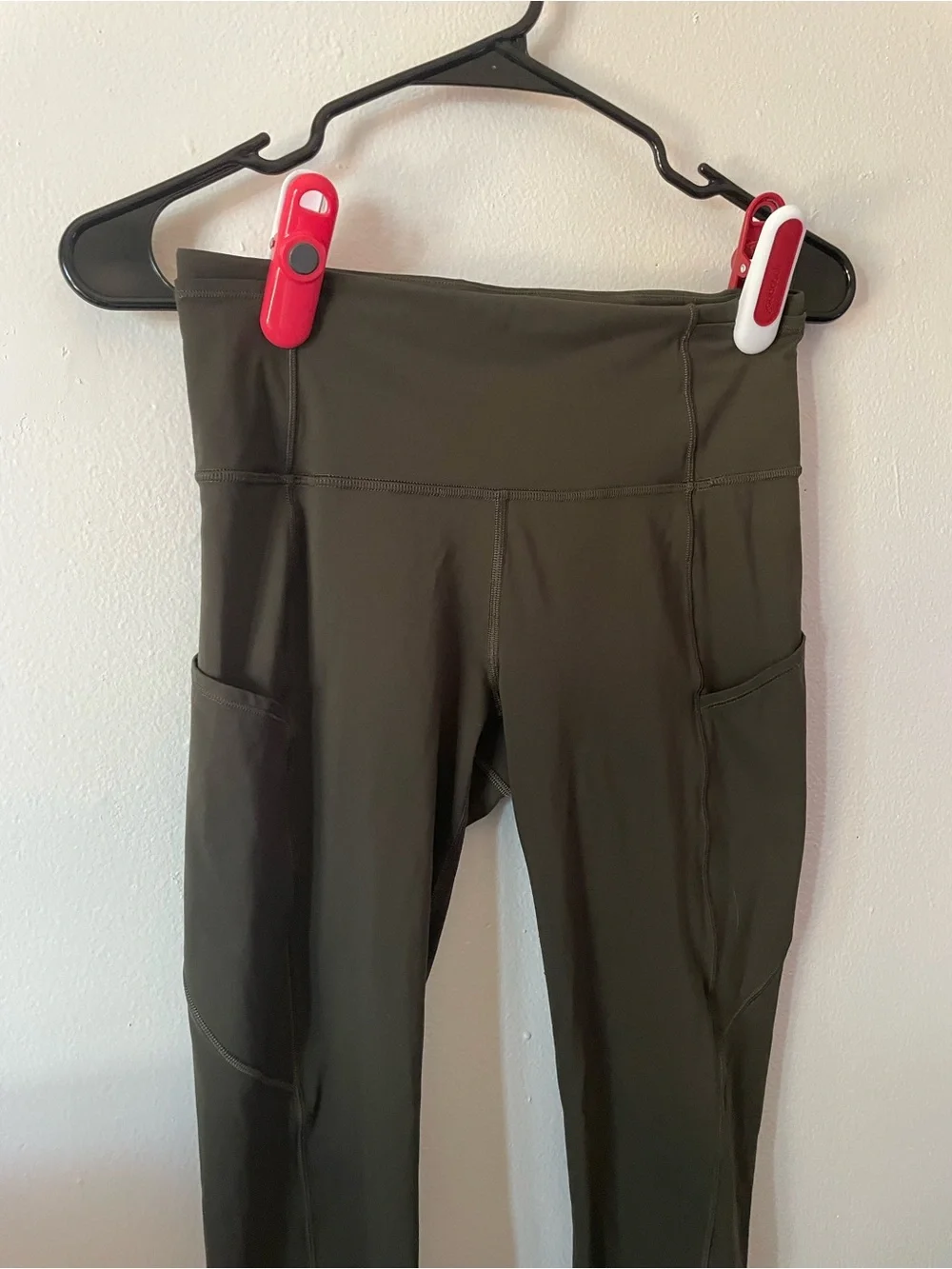 Lululemon Fast & Free Crop II Olive Green